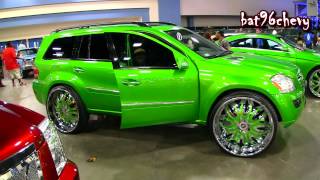 Candy Green Mercedes Benz GL 450 Truck on 28quot Forgiatos Wheels  1080p HD [upl. by Rennane]