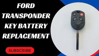 Ford Transponder Key Battery Replacement [upl. by Benjamen]