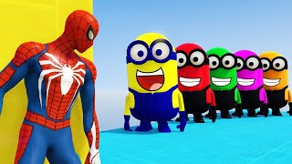 ✅GTA5 Epic Ragdoll RED SPIDERMAN VS RED MINION VS GREEN MINION Funny Fails Jump shorts gta5 [upl. by Kcirdneh]