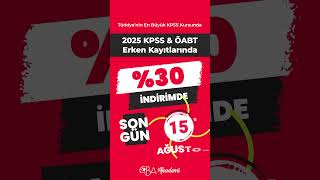 2025 KPSS ve ÖABT Erken Kayıtlarında 0 İNDİRİMDE Son Gün 15 AĞUSTOS kpss kpss2025 kpsslisans [upl. by Uzzial]