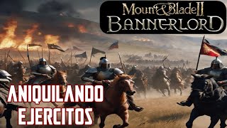 Aniquilando Ejércitos de Battania MOUNT AND BLADE 2 BANNERLORD [upl. by Alper]