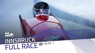 Innsbruck  BMW IBSF World Cup 20182019  Womens Bobsleigh Heat 1  IBSF Official [upl. by Olmstead]