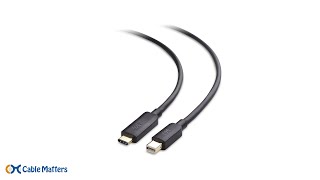 USB C to Mini DisplayPort Cable USBC 2 Mini DP 4K 60Hz  Thunderbolt 3 Compatible  Cable Matters [upl. by Drain]