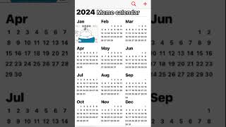 2024 Meme Calendar 2024memes calendar sans [upl. by Jenesia]