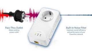 600 Mbps Powerline Gigabit PassThru Ethernet Adapter PLA5215 [upl. by Gnem]