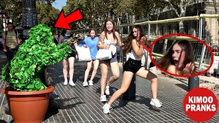 Bushman Prank I just started SCARING Everybody in The Center of Barcelona [upl. by Eerol]