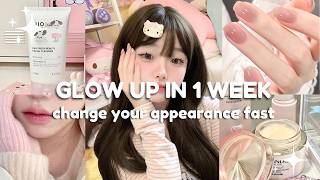 GLOW UP in 1 WEEK 🍥💮 how to change your appearance fast ᯓᡣ𐭩 [upl. by Assillem]