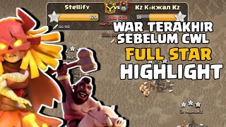 FULL STAR SEBELUM CWL MULAI 🔥 HIGHLIGHT WAR TH16TH15TH13 [upl. by Jsandye455]