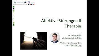 Affektive Störungen Therapie [upl. by Neivad]