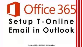 Office365  TOnline Email in Outlook hinzufügen [upl. by Airamas]