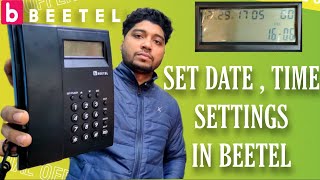 Beetel landline phone time date month setting फोन की सेटिंग कैसे करें Techapk [upl. by Eahsel]