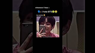 whenever I hear I hate BTS🤢🤮my reaction 😏  sub for more  bts shortvideo shorts [upl. by Id56]