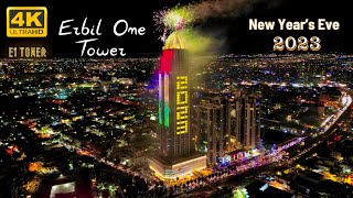 Erbil One Tower New Years Eve 4K 60FPS ERBIL KURDISTAN [upl. by Aseefan]