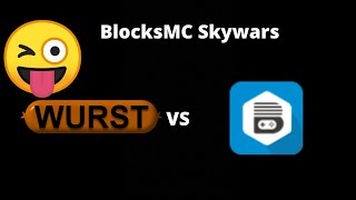 Hacking on BlocksMC Skywars with Wurst SCAFFOLD BYPASS INFINITE [upl. by Artek38]