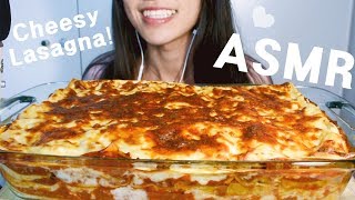 ASMR CREAMY amp CHEESY LASAGNA Homemade  STICKY EATING SOUNDS [upl. by Libove982]