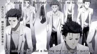 SteinsGate Anime  Opening 1 Eng Jap Romaji subs [upl. by Atauqal]