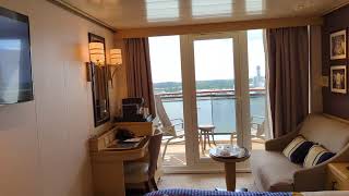 Queen Mary 2  12059 Cabin Tour  Britannia Club Class Balcony  Cunard [upl. by Nosrej915]