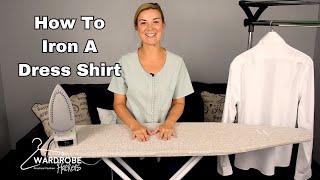 How to Iron a Mens Dress Shirt [upl. by Ecinnej]