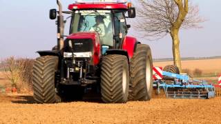 Semis de betterave avec 3 CASE IH PUMA 215 et 225 CVX 195  Semoir 20 rangs [upl. by Yhprum872]