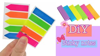 How to Make Sticky Notes DIY Sticky notes without double side tapeSCHOOL SUPPLIES Paper Craft [upl. by Rochemont430]