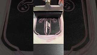 Dagger print pull art printmaking process satisfying artprocess ink [upl. by Noied]