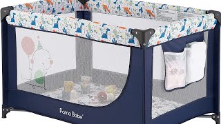 Pamo Babe Portable Crib Baby Playpen with Mattress and Carry Bag link⬇️ [upl. by Sunil]