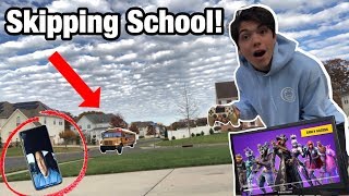 SKIPPING SCHOOL TO PLAY FORTNITE ALL DAY PARENTS FREAKED OUT [upl. by Alimaj]