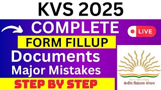 KVS 2024 Application Form  KVS Registration 2024 How To Fill KVS 2024 Application Form [upl. by Corena630]