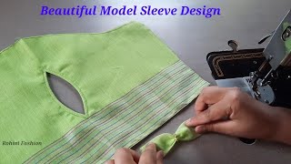 Beautiful model sleeve design  Simple and easy method of stitching [upl. by Calabresi]