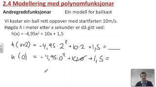 24 Andregradsfunksjon  eksempel [upl. by Maxwell]