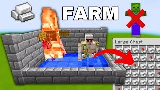 Most Simple IRON Farm Minrcarft 121  Without Zombie [upl. by Kenzie]