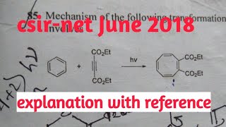 Csirnet June 2018 electrocyclic ring opening and cycloaddition problem [upl. by Erb]