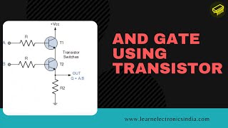 AND Gate using Transistor  Breadboard Led circuit  AND GATE CIRCUIT diagram  Truth Table [upl. by Yrro]