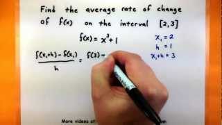 Calculus  Find the average rate of change of a function on [upl. by Adlemi803]