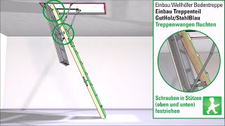 Einbau Wellhöfer Bodentreppe GutHolz Montagevideo [upl. by Handel]