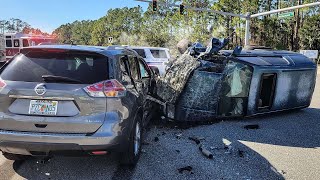 DOS COCHES DESTROZADOS EN UN ACCIDENTE [upl. by Frances]