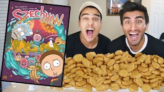 100 Chicken Nugget Challenge WITH SZECHUAN SAUCE FROM RICK AND MORTY [upl. by Dagley]