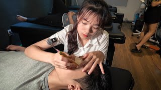 눈물샘 마사지 콤보 ㄷㄷ 17만 원짜리 베트남 이발  Your Eye Also Needs a Vibrator  ASMR Eye Massage for Relaxation [upl. by Rutger]