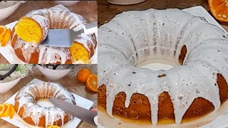 Quick orange cake recipe  orange bundt cake  orange cake with glaze  by shumaila [upl. by Placeeda]