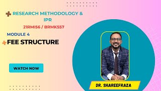 Research Methodology amp IPR Module 4 Copyright Fee Structure vtu researchmethodology be [upl. by Lrem329]