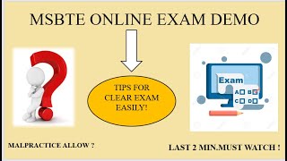 MSBTE online exam demo msbte mock test msbte final year exam update [upl. by Carline]