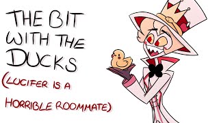 Lucifer is a horrible roommate The bit with the ducks by James Veitch Hazbin Hotel animatic [upl. by Ecirtel]