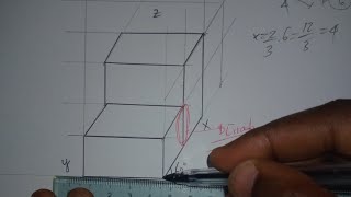 Como representar figura tridimensional em perspetiva axonométrica cavaleira 0⁰60⁰ 📏📐 [upl. by Attekal]