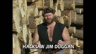 Hacksaw Jim Duggan only uses American made 2x4s on Yokozuna Promo 1993 WWF [upl. by Citarella665]