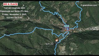 Trail del cinghiale 2023 vola sul percorso 3D di 33 km [upl. by Airdnahc922]