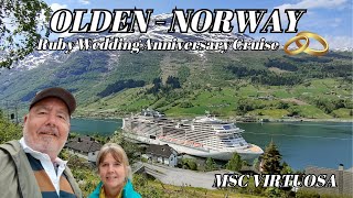 STUNNING SCENERY in the NORWEGIAN FJORDS to Olden aboard MSC VIRTUOSA [upl. by Loram]