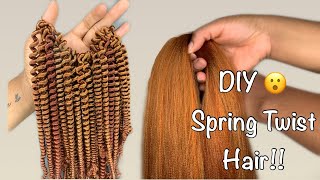 DIY SpringPassion Twist Hair Out of Braiding Hair [upl. by Nahgaem793]