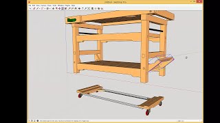 Workbench with Drop Casters  Update on Cam Lever Detail [upl. by Eedyaj]