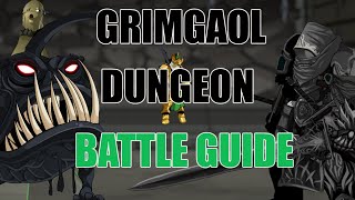 AQW Grimgaol Full Guide Grimskull Emperor  Empress Angler  Fell Statues MechroLich  MechaBinky [upl. by Rudd]