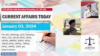 03 JANUARY 2024 Current Affairs by GK Today  GKTODAY Current Affairs  2024 [upl. by Moguel]